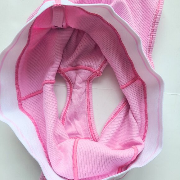 Skims Cotton Rib Scoop Bralette & Cotton Rib High Waisted Briefs Bubble Gum Pink - Picture 11 of 12